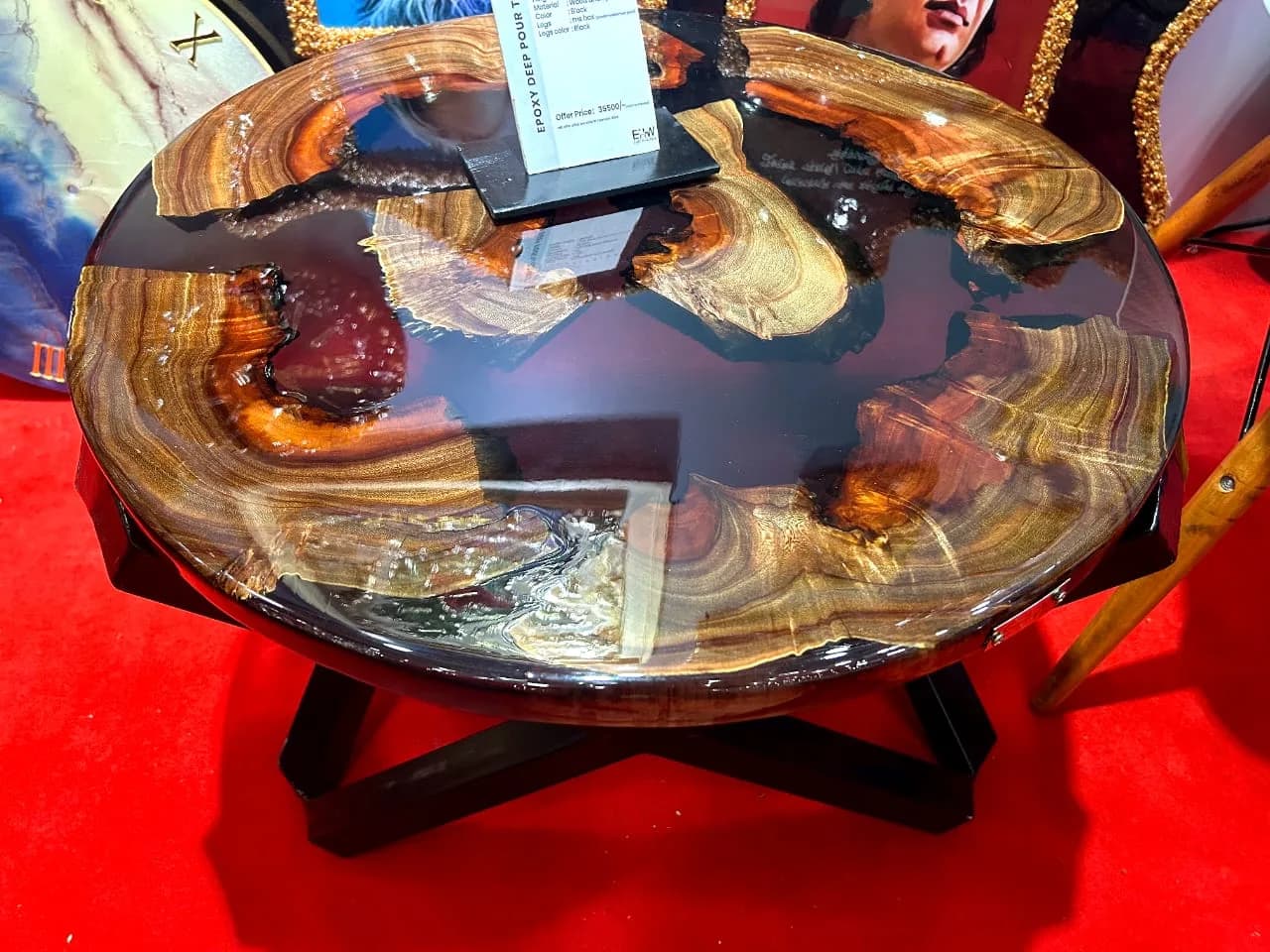 Epoxy Deep pour Transparent Center Table