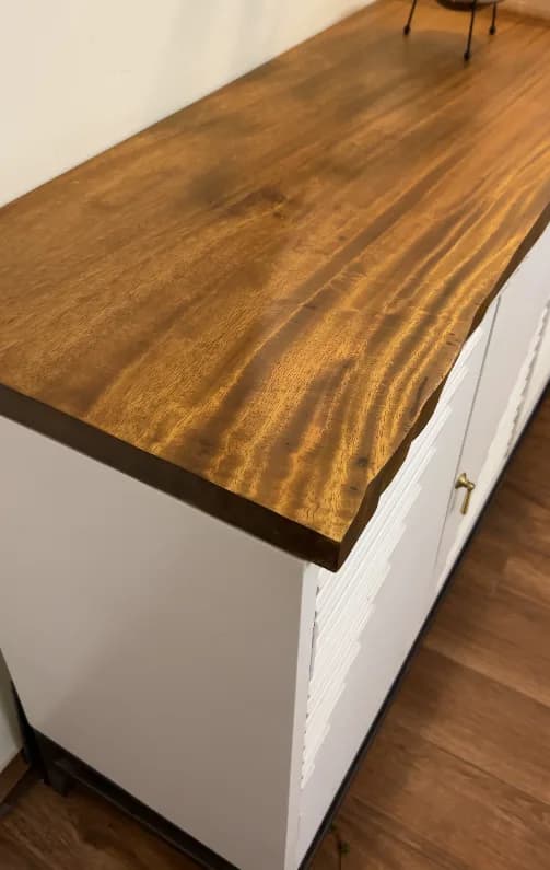 Live edge top sideboard