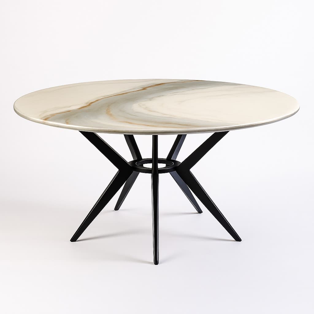 Epoxy Texture Art Table (4 seats)