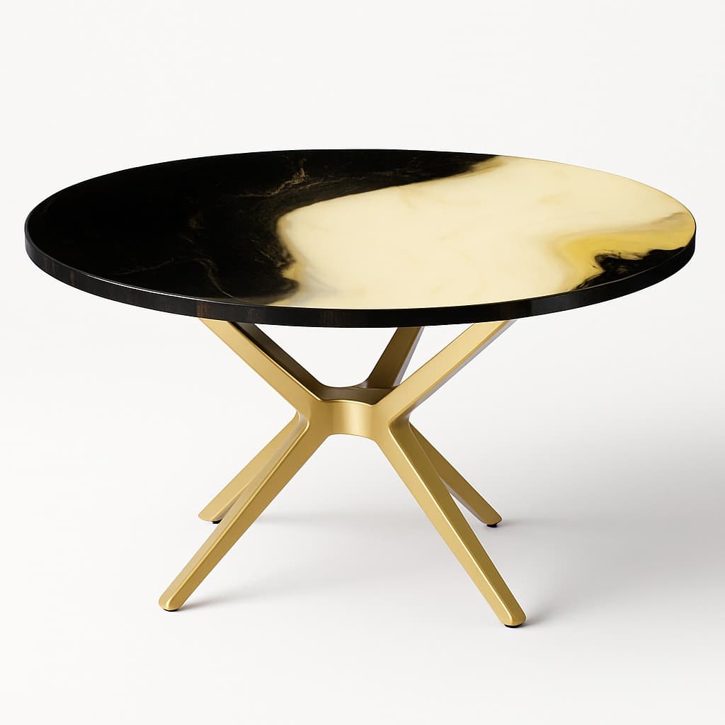 Epoxy Texture Art Table (4 seats)