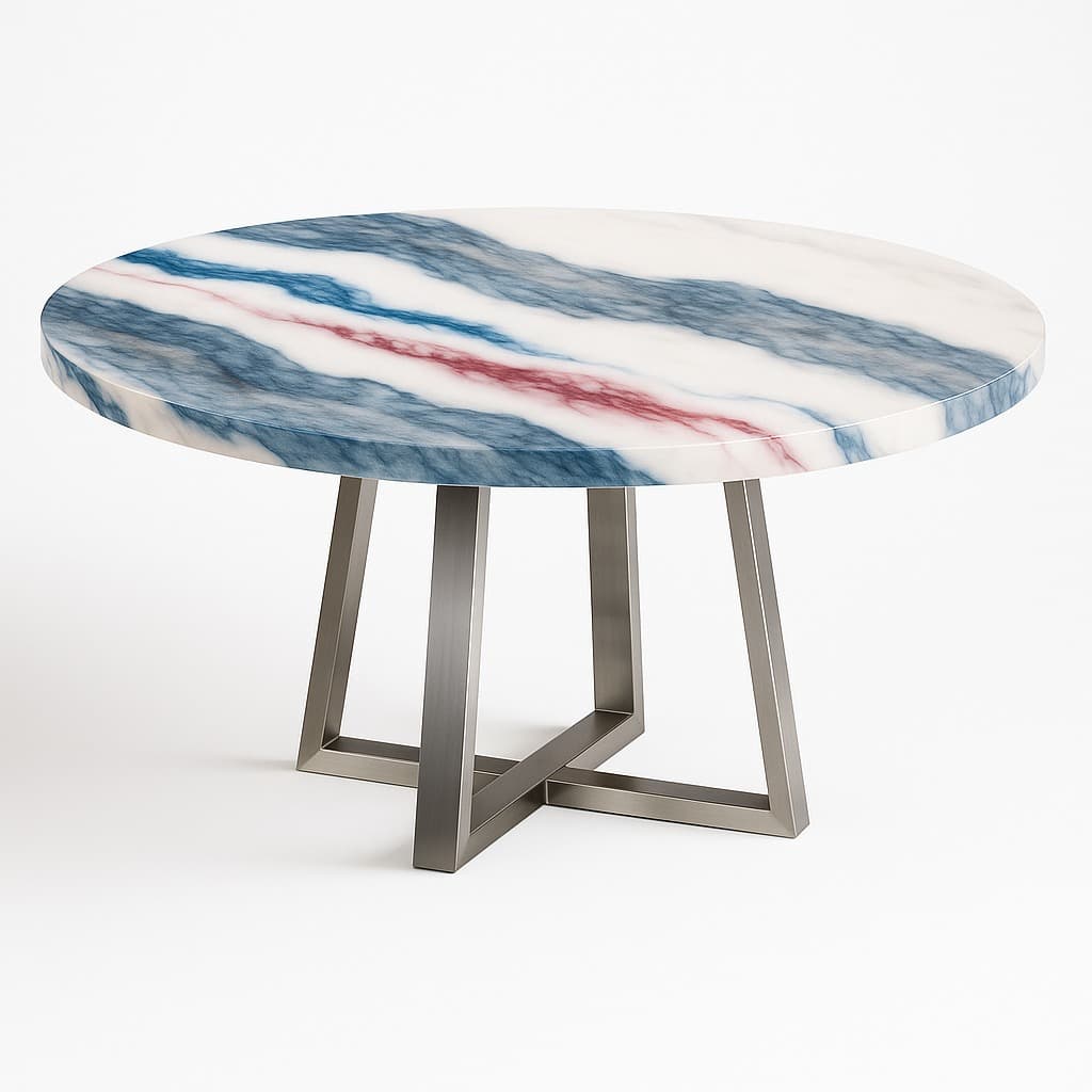 Epoxy Texture Art Table (4 seats)